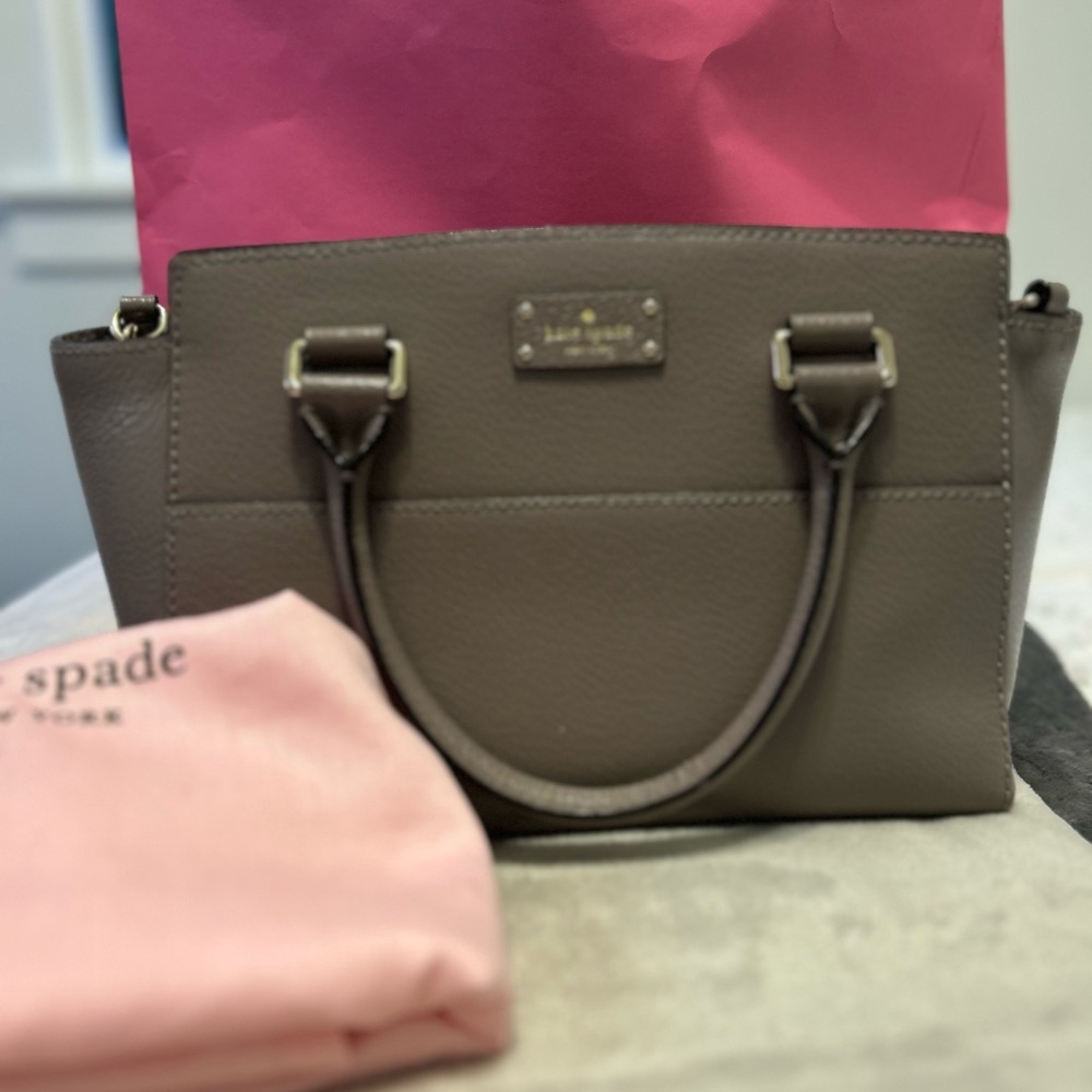 Kate Spade Taupe Satchel Bag